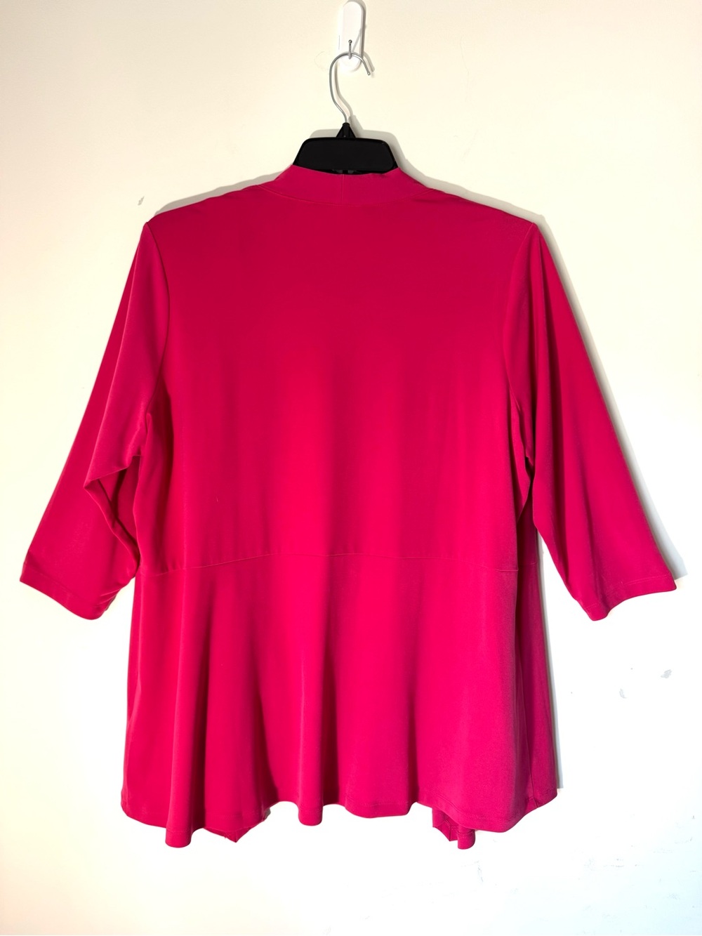 Susan Graver Pink Liquid Knit Twin set Sz 1X rhinestones embellished - Picture 4 of 12